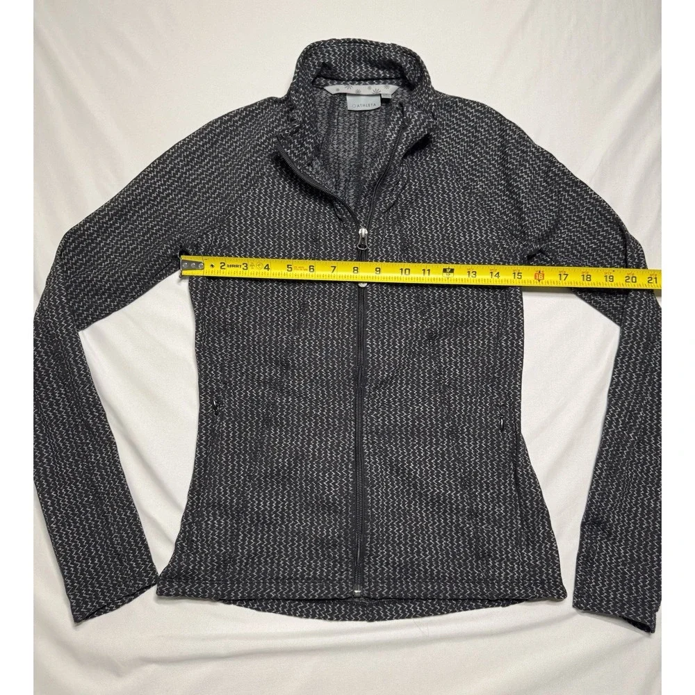 Athleta Heartbeat Hope Herringbone Athletic Full Zip Jacket Women's Size Small‎